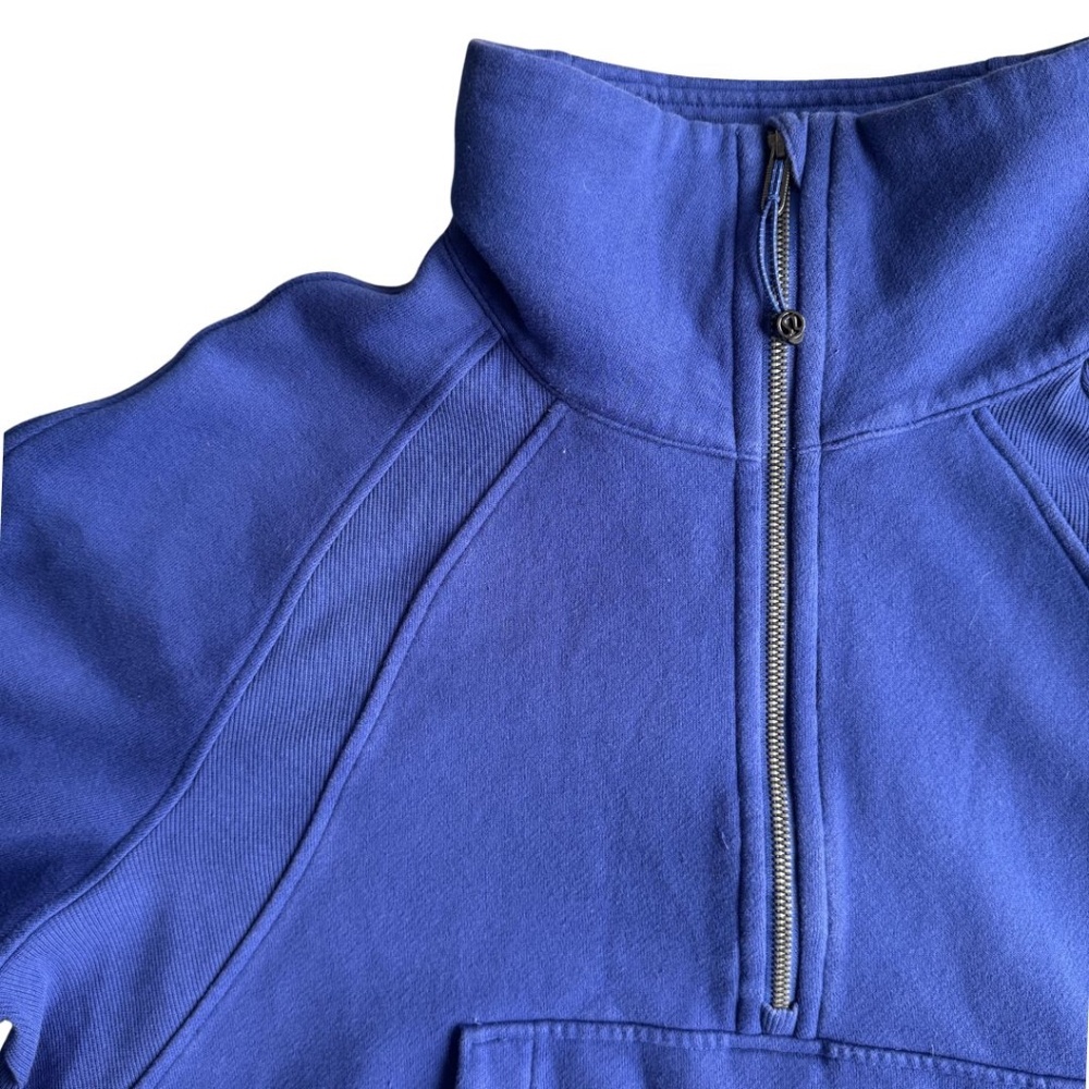 Lululemon Scuba Cropped Half-Zip Funnel Neck in Blue Size M/L - Picture 9 of 13